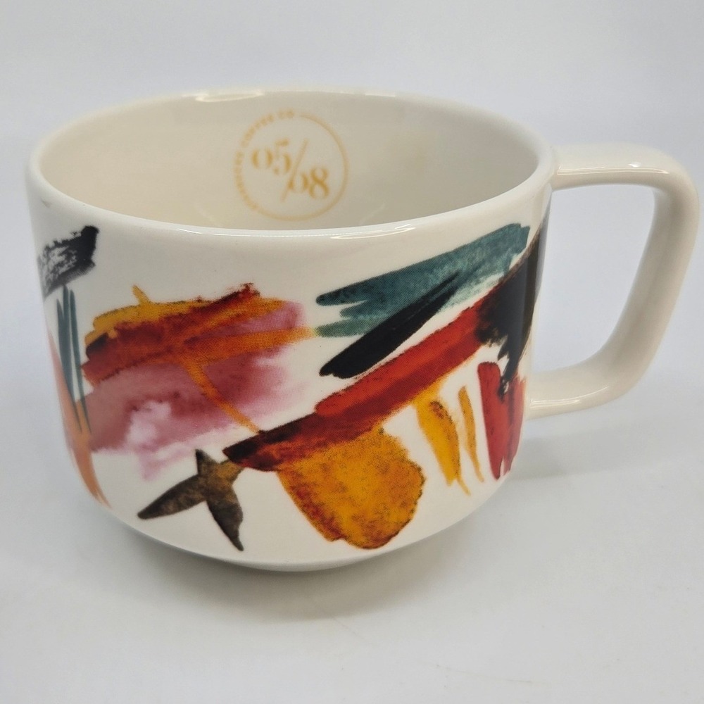 Starbucks 2015 Abstract Watercolor Coffee Mug 12oz New Bone China 05/08 Series